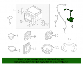 Antenna Hyundai Sonata 18-19 fin, 1 wire, broken fasteners