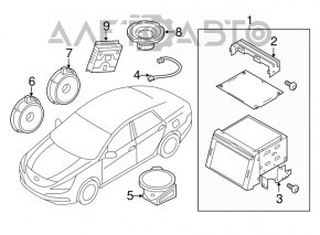 Rear left speaker Kia Optima 11-16
