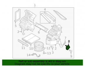 Actuator motor heater drive ventilation Mazda 6 13-21