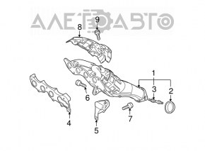 Exhaust manifold guard for Mazda6 09-13 2.5