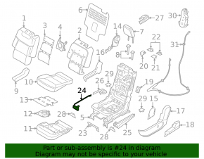 2nd row seat slide plug, right front left, Ford Explorer 20-25, black, with trim
