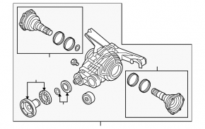 Rear differential gearbox Audi Q8 19-25 3.0T MHEV
