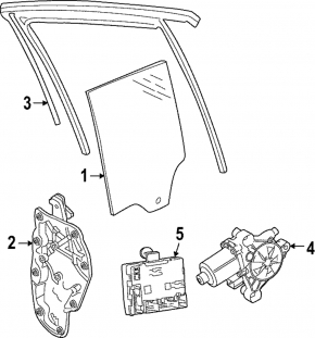Window lift mechanism rear right Volkswagen ID.4 21-23