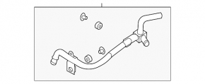 Metal cooling hose for Hyundai Sonata 20-26 HEV