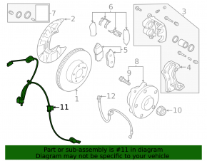 ABS sensor front left Subaru Outback 20-23