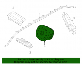 Airbag in steering wheel driver Volvo XC60 18-23