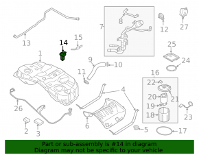 Fuel pressure sensor Hyundai Tucson 22-25 2.5 on the fuel rail