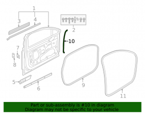 Front right door seal Audi Q7 16- front