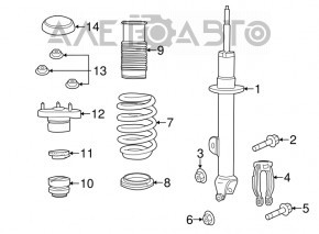 Front left spring Chrysler 300 11- AWD