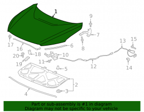 Hood bare Honda Clarity 18-21 usa