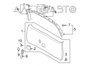 Toyota Sienna 04-10 tailgate trim
