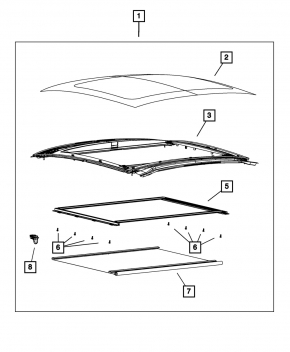 Sunroof curtain Fiat 500 12-19