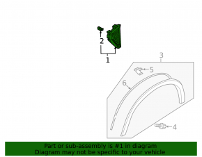 Front left fender molding for Mitsubishi Outlander Sport ASX 20-26