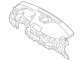 Torpedo front panel without AIRBAG Hyundai Kona 18-23 without projection and start-stop
