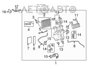Lexus LS460 LS600h 07-12 Evaporator with Temperature Sensor