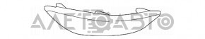 Reflector left Porsche Cayenne 958 11-14
