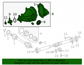 Mercedes W213 E 300 17-19 AWD 60k Rear Differential Gearbox