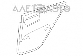 Door trim panel rear right Mercedes W221 long black