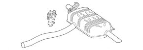 Mercedes H247 GLA 20-23 M260 rear barrel muffler