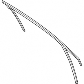 Upper front left door molding for Ford Fusion mk5 17-20 chrome with glass seal