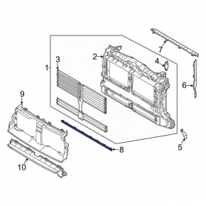Lower radiator deflector Ford Bronco Sport 21-25