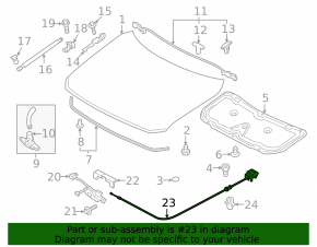 Mazda CX-50 hood release cable 23-26