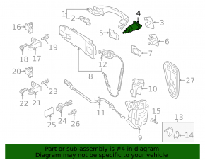 Front left door lock cylinder VW Atlas 18-