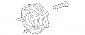 Rear left hub Cadillac CTS 14-