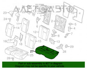 Rear row of seats 2 row Mercedes GLA 15-20 leather gray