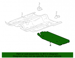 Left underbody protection Chevrolet Malibu 13-15