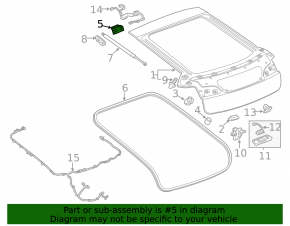 Left tailgate hinge for Chevrolet Volt 11-15
