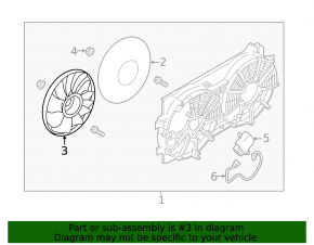 Cooling fan left Nissan Leaf 18-