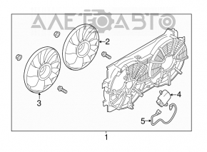 Cooling fan left Nissan Leaf 18-