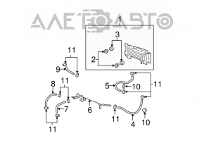Automatic transmission cooling radiator for the 2007-2009 Acura MDX