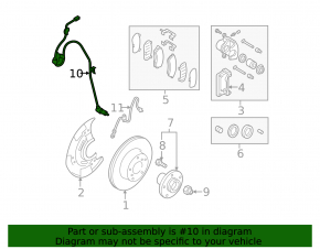 ABS sensor front left Subaru b10 Tribeca