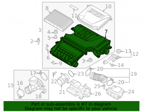 Air filter housing lower part Kia Niro 23- HEV, PHEV