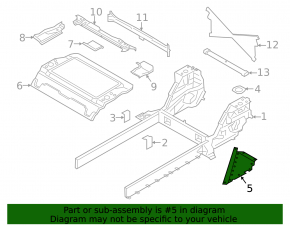 Frame strut rear left BMW i3 14-20