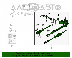 Suzuki Kizashi 10-15 steering rack