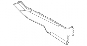 Left side center console trim for Audi Q8 19-25, black