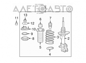 Front right spring for Acura MDX 07-13