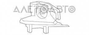 Left front bumper grille for Toyota Highlander 14-16 under fog lights with bracket