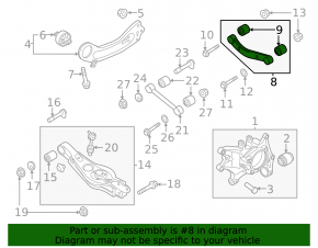Upper rear right control arm Hyundai Palisade 20-25