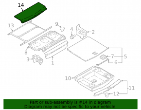 Trunk floor VW Tiguan 20-24 black for 3 rows