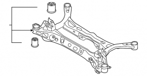 Rear subframe Audi A3 8V 15-19 convertible, AWD