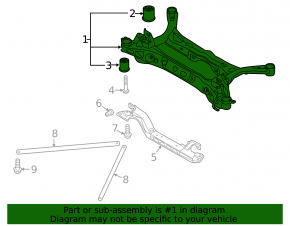 Rear subframe Audi A3 8V 15-19 convertible, AWD