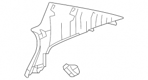 Rear pillar trim right Lexus GS300 GS350 GS430 GS450h 06-07 gray, for dry cleaning