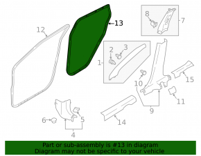 Door seal rear left Nissan Rogue Sport 17-22