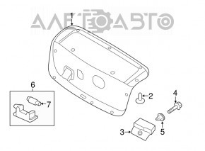 Hyundai Sonata 11-15 trunk lid trim