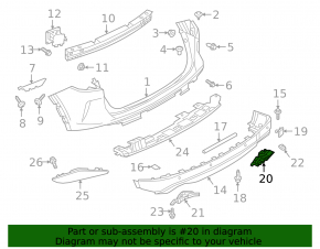 Right muffler tip frame for Infiniti QX50 19-24