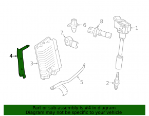 ECU bracket Lexus NX200t NX300 15-21 2.0T FWD upper